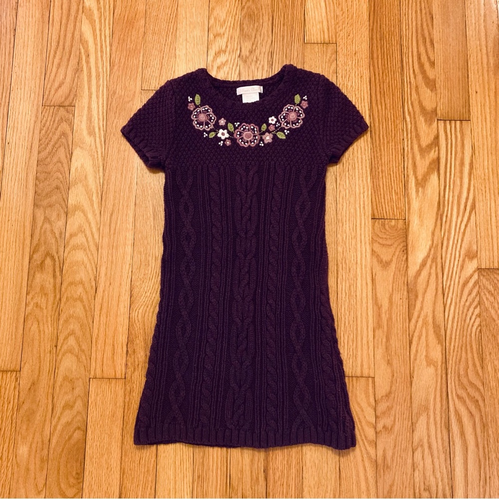 Jillian’s Closet Sweater Dress Purple Floral 6X